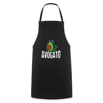 Avogato Cinco De Mayo Meow Cat Avocado Spanisch - Kochschürze - Schwarz - Vorne - AI Model Male 185 dark (185cm)