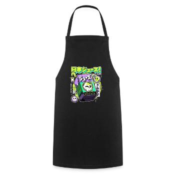 Japan Juice Streetwear - Kochschürze - Schwarz - Vorne - AI Model Male 185 dark (185cm)