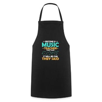 Devenez professeur de musique qu’ils ont dit Notes Instruments - Tablier de cuisine - noir - Devant - AI Model Male 185 dark (185cm)
