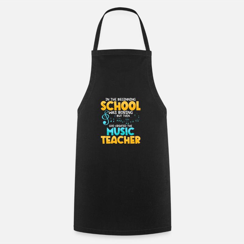 Puis Dieu a créé l’école des étudiants professeurs de musique - Tablier de cuisine - noir