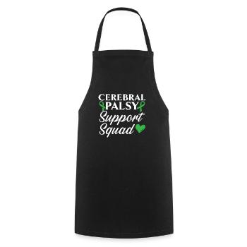 Zerebralparese Support Squad Awareness Ribbon - Kochschürze - Schwarz - Vorne - AI Model Male 185 dark (185cm)