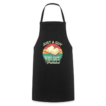 Just Published Author Shirt for Men, Pub Day T Shi - Cooking Apron - black - Front - AI Model Male 185 dark (185cm)