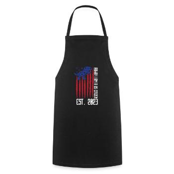 Us Citizen 2023 Shirt, US Citizenship Gift For Boy - Cooking Apron - black - Front - AI Model Male 185 dark (185cm)