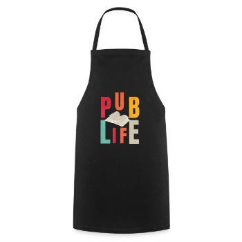 Just Published Author Shirt Women, Pub Day T Shirt - Cooking Apron - black - Front - AI Model Male 185 dark (185cm)