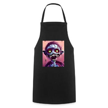 A Cute Cartoon Zombie #7 - Kochschürze - Schwarz - Vorne - AI Model Male 185 dark (185cm)