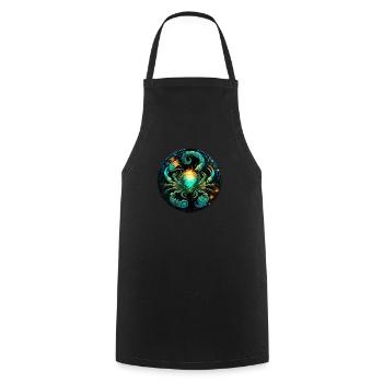 Tragen Sie Ihr astrologisches Sternzeichen mit Stolz: Krebs - Kochschürze - Schwarz - Vorne - AI Model Male 185 dark (185cm)