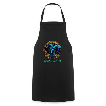 Embrace Your Capricorn Identity: Capricorn Pride Z - Cooking Apron - black - Front - AI Model Male 185 dark (185cm)