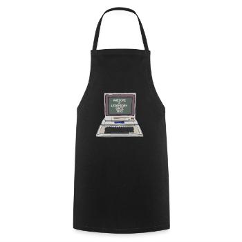 40th birthday vintage 1983 - Cooking Apron - black - Front - AI Model Male 185 dark (185cm)