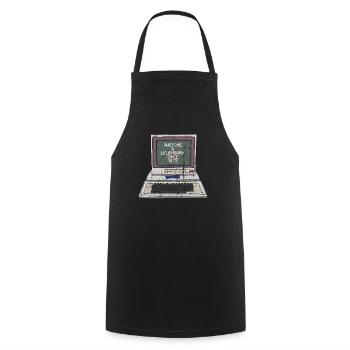 50th birthday Vintage 1973 - Cooking Apron - black - Front - AI Model Male 185 dark (185cm)