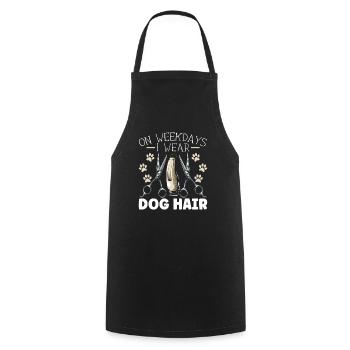 En semaine, je porte un toiletteur de chien Dog Lover Lover - Tablier de cuisine - noir - Devant - AI Model Male 185 dark (185cm)