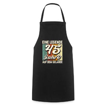 Jubiläum 45 Jahre Geschenk Arbeit Lustig Spruch - Kochschürze - Schwarz - Vorne - AI Model Male 185 dark (185cm)