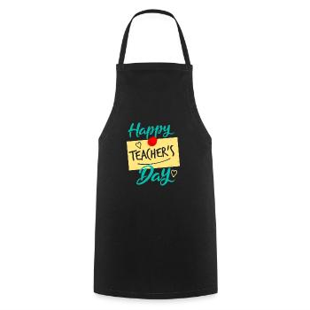 JOYEUSE JOURNÉE DU PROFESSEUR S 2 - Tablier de cuisine - noir - Devant - AI Model Male 185 dark (185cm)