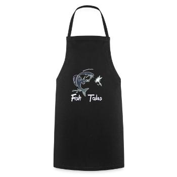 Pêche - Tablier de cuisine - noir - Devant - AI Model Male 185 dark (185cm)