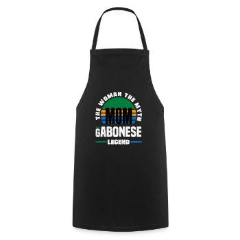 Gabonese Gabon Gabonese Flag Mothers Day - Cooking Apron - black - Front - AI Model Male 185 dark (185cm)