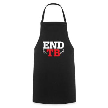 End TB Tuberculose Warrior Tuberculosis Sensibilisation - Tablier de cuisine - noir - Devant - AI Model Male 185 dark (185cm)