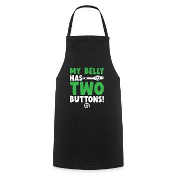 My Belly Has Two Buttons Gastroparesis Awareness - Cooking Apron - black - Front - AI Model Male 185 dark (185cm)