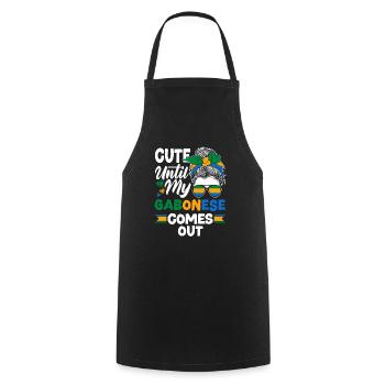 Gabonese Gabon Gabonese Flag Cute Until My - Cooking Apron - black - Front - AI Model Male 185 dark (185cm)