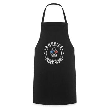 Cluck yes chicken July 4th glasses t shirt boys - Cooking Apron - black - Front - AI Model Male 185 dark (185cm)