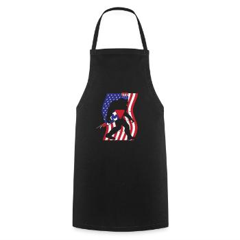 Feux d’artifice Bigfoot 4 juillet Funny Sasquatch - Tablier de cuisine - noir - Devant - AI Model Male 185 dark (185cm)