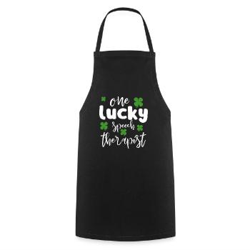ein glücklicher Logopäde St. Patricks Day Rede - Kochschürze - Schwarz - Vorne - AI Model Male 185 dark (185cm)