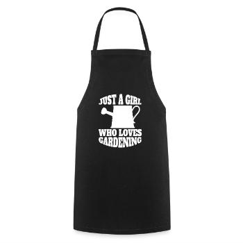 Garden Girl Hobby Gardener Orchard Gardener - Cooking Apron - black - Front - AI Model Male 185 dark (185cm)
