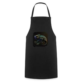 Jackson Chameleon Dystopian Vaporwave - Cooking Apron - black - Front - AI Model Male 185 dark (185cm)