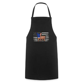 Boston Terrier 4 juillet Patriotic American - Tablier de cuisine - noir - Devant - AI Model Male 185 dark (185cm)
