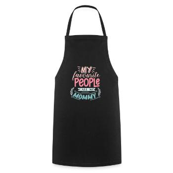 My Favorite Peope Call Me Mommy - Cooking Apron - black - Front - AI Model Male 185 dark (185cm)