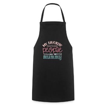 My Favorite Peope Call Me Mummy - Cooking Apron - black - Front - AI Model Male 185 dark (185cm)