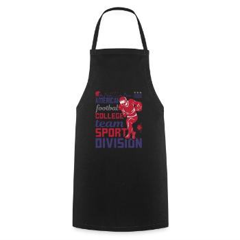 FoundLux, AMERICAN FOOTBALL COLLEGE team SPORT - Cooking Apron - black - Front - AI Model Male 185 dark (185cm)
