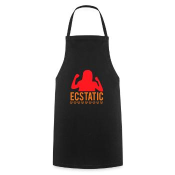 ECSTATIC Girl - Cooking Apron - black - Front - AI Model Male 185 dark (185cm)