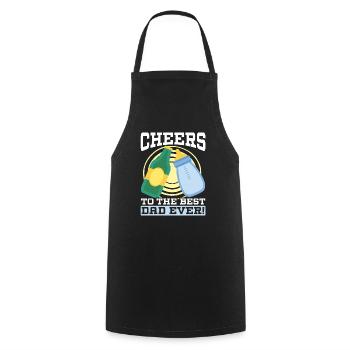Fathers Day Papa Best Dad Ever Fatherhood Daddy - Cooking Apron - black - Front - AI Model Male 185 dark (185cm)