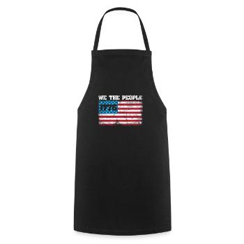 1776 Wir Das Volk Patriotisch US Amerikanische - Kochschürze - Schwarz - Vorne - AI Model Male 185 dark (185cm)