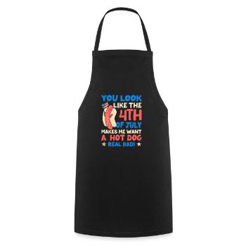 They look like July 4 makes me want a - Cooking Apron - black - Front - AI Model Male 185 dark (185cm)
