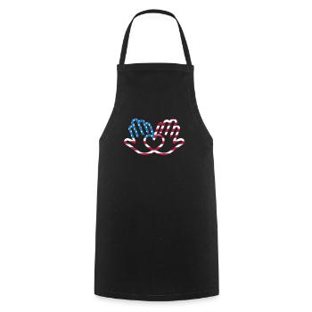 Amérique patriotique États-Unis Drapeau 4 juillet Américain - Tablier de cuisine - noir - Devant - AI Model Male 185 dark (185cm)