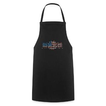 Amérique patriotique États-Unis Drapeau 4 juillet Américain - Tablier de cuisine - noir - Devant - AI Model Male 185 dark (185cm)