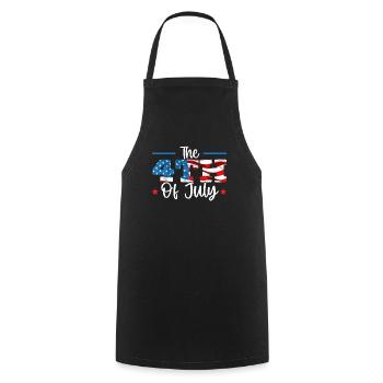 Amérique patriotique États-Unis Drapeau 4 juillet Américain - Tablier de cuisine - noir - Devant - AI Model Male 185 dark (185cm)