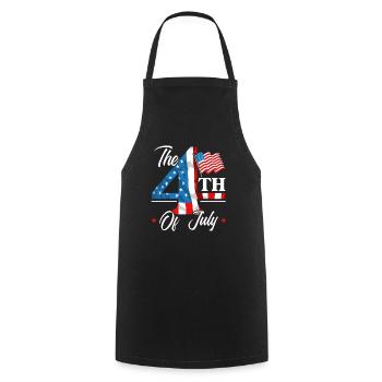 Amérique patriotique États-Unis Drapeau 4 juillet Américain - Tablier de cuisine - noir - Devant - AI Model Male 185 dark (185cm)