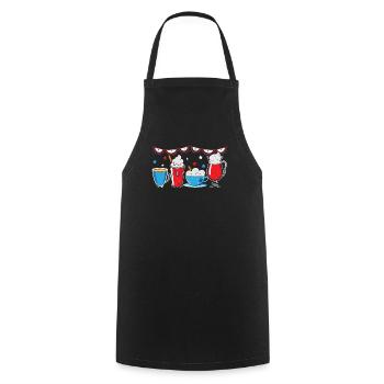 Amérique patriotique États-Unis Drapeau 4 juillet Américain - Tablier de cuisine - noir - Devant - AI Model Male 185 dark (185cm)