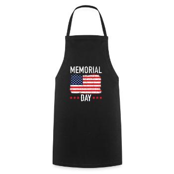 Patriotischer Veteran USA Flagge Amerikanischer Gedenktag - Kochschürze - Schwarz - Vorne - AI Model Male 185 dark (185cm)