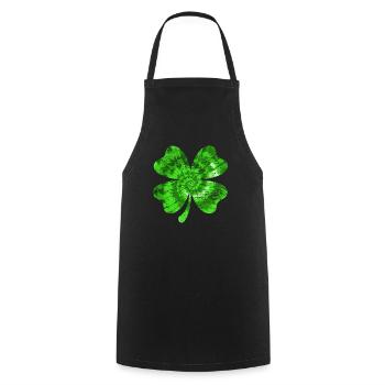 St Patrick's Day Tie Dye Shamrock Lucky Vintage - Kochschürze - Schwarz - Vorne - AI Model Male 185 dark (185cm)