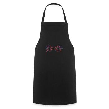 Drôle de feux d’artifice du 4 juillet américains US Patriot - Tablier de cuisine - noir - Devant - AI Model Male 185 dark (185cm)