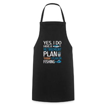 Yes, I have a retirement plan, I plan to - Cooking Apron - black - Front - AI Model Male 185 dark (185cm)