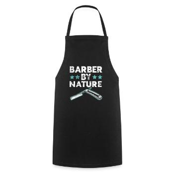 Barber By Nature Haircut Barbershop Hairstylist - Cooking Apron - black - Front - AI Model Male 185 dark (185cm)