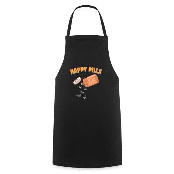 Happy Pills American Shorthair Cat Funny Kitten - Tablier de cuisine - noir - Devant - AI Model Male 185 dark (185cm)