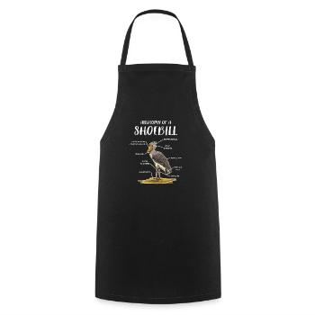 Shoebill Bird Ornithologist Forest I Gift - Cooking Apron - black - Front - AI Model Male 185 dark (185cm)