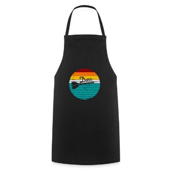 Darts Retro / Design pour les joueurs de fléchettes - Tablier de cuisine - noir - Devant - AI Model Male 185 dark (185cm)