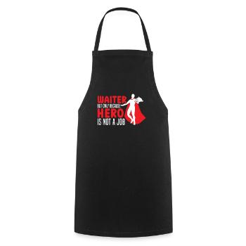Serveur Serveuse Barman Mixologue Barman Bartending - Tablier de cuisine - noir - Devant - AI Model Male 185 dark (185cm)