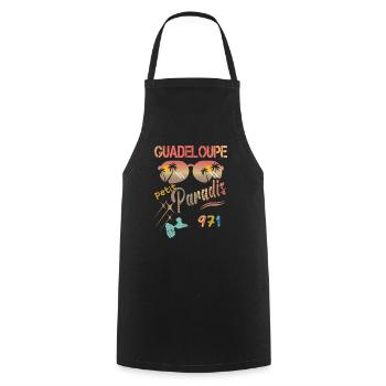 idee cadeau guadeloupe petit paradis 971 gwada - Tablier de cuisine - noir - Devant - AI Model Male 185 dark (185cm)