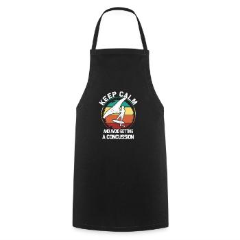 Wing Foiling Surf Surfing Surfer Wingsurfer - Cooking Apron - black - Front - AI Model Male 185 dark (185cm)